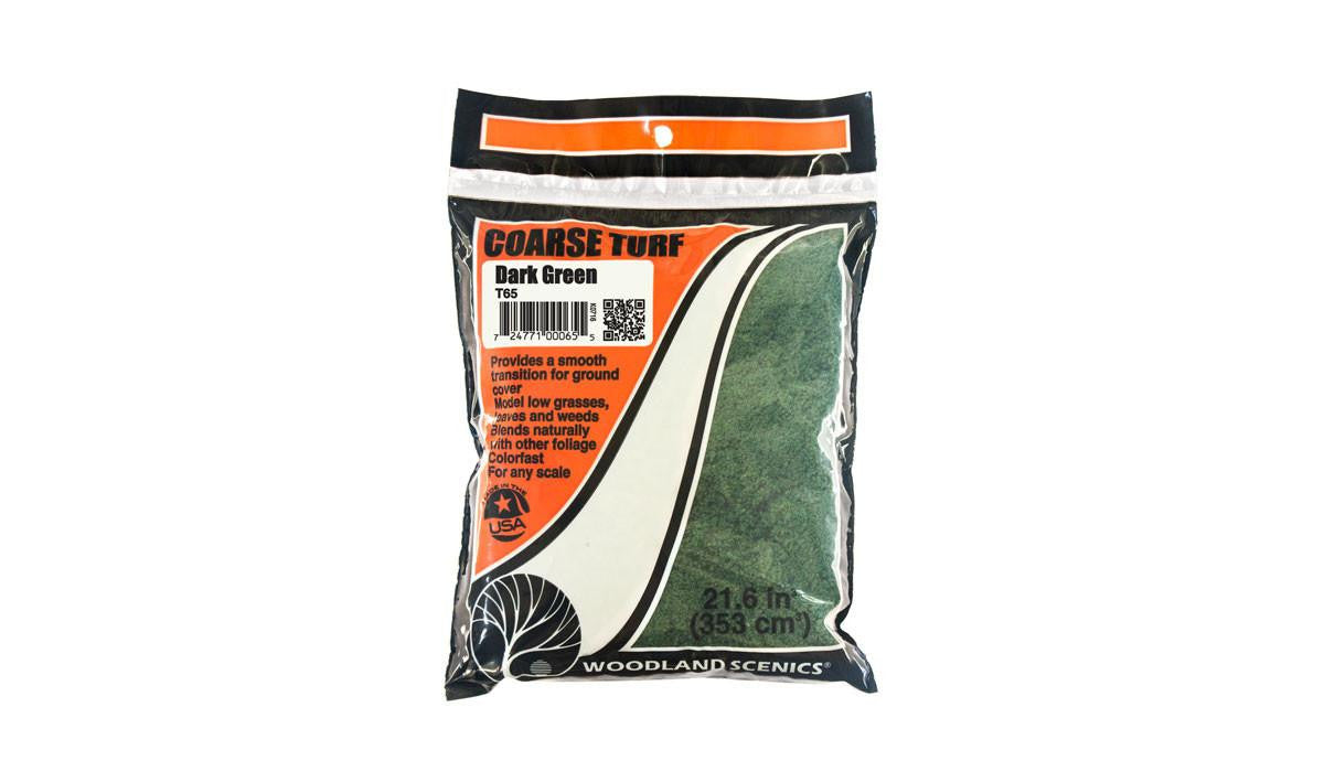 Woodland Scenics Coarse Turf Dark Green Bag 65